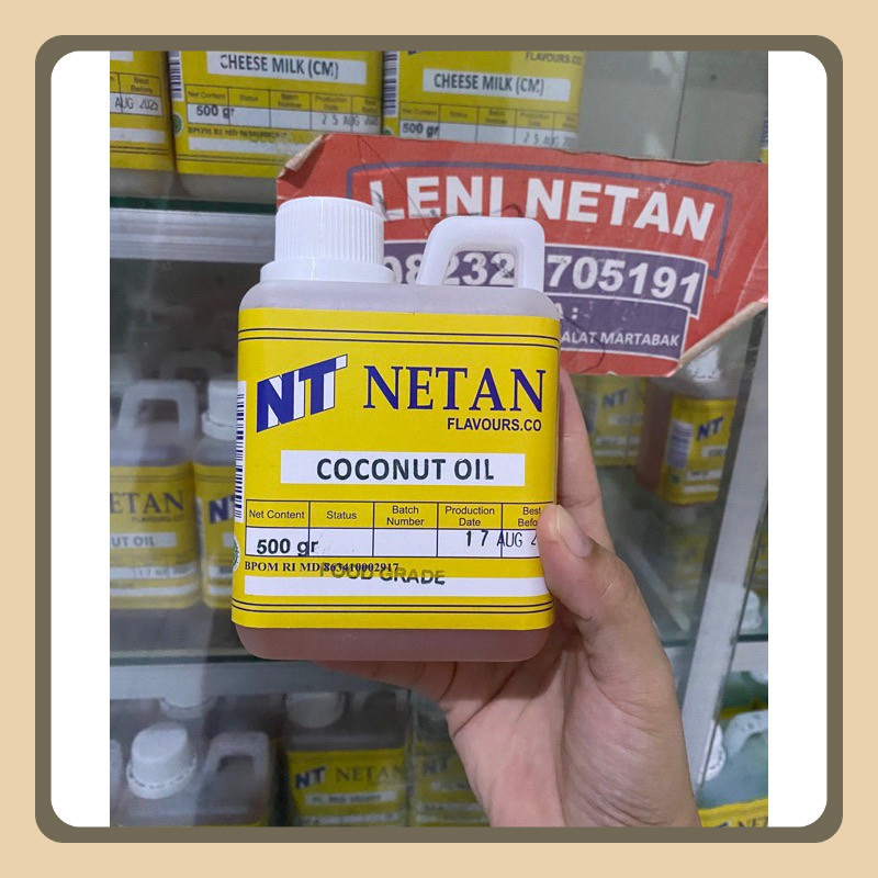 

NETAN COCONUT OIL 500 GRAM / VANILI AROMA KELAPA /FANELI/PANILI/PANELI