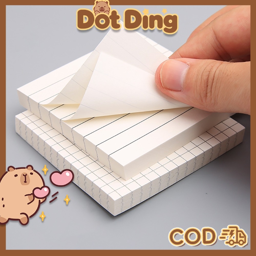 

[DOTDING] Notes Sticky Note - Kertas Kraft Vintage (Warna Coklat/Putih), Buku Catatan Aesthetic Untuk Kantor, Sekolah & Planner H189