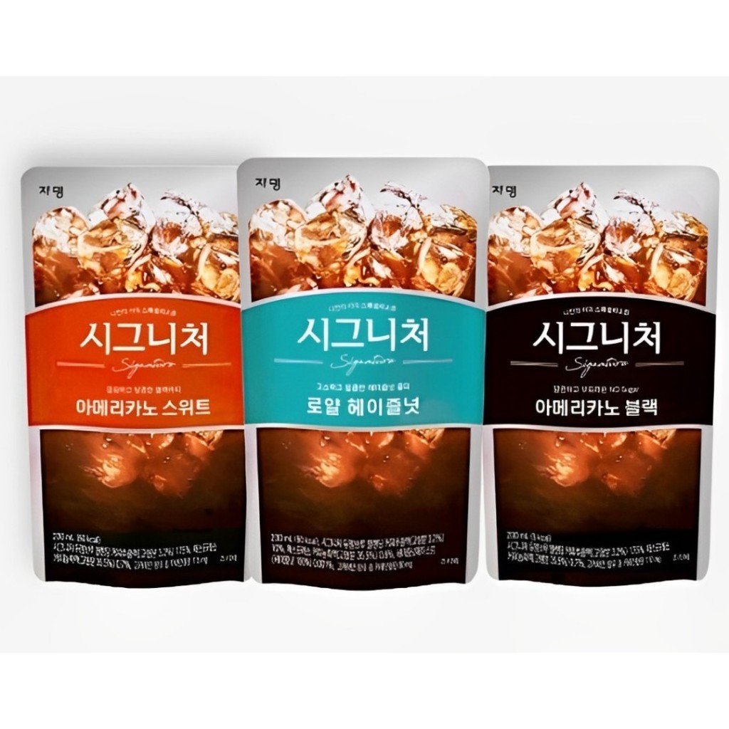 

PALUBUTUNG - Korean Real Caffe Coffee Pouch Hazelnut Coffee Sweet Americano Black Americano Peach Ice Tea Real Shine Muscat