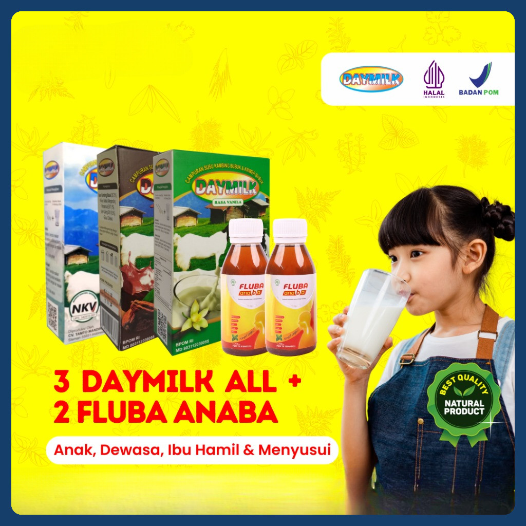

[PAKET 3 BOX] Susu Daymilk - 1 Vanila, 1 Cokelat, 1 Original - Etawa Premium 200g Halal BPOM