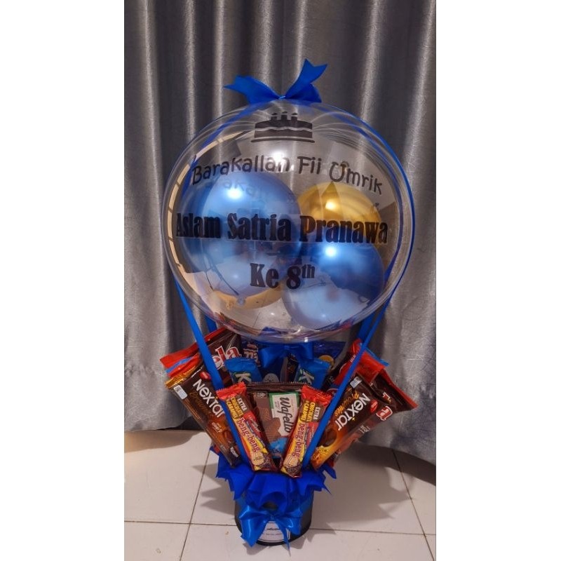

TERLARIS (Bisa Kirim Hari Ini) Buket Balon Snack 13 Pcs Personalisasi