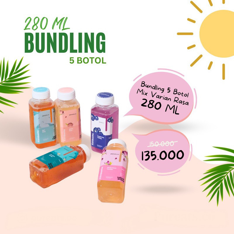 

Bundling Kombucha Pureats 5 Botol 280ml