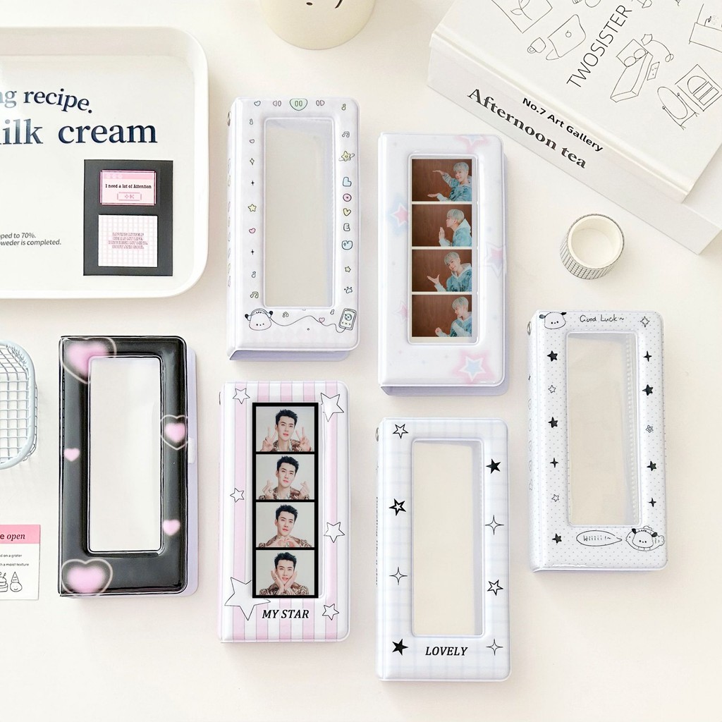

Star Photo Booth Frames - Photo Booth Album For 2x6 Inch Photo Strips Wedding Album 2 x 6 Bookmark Holder 18 Pages 36 Photos