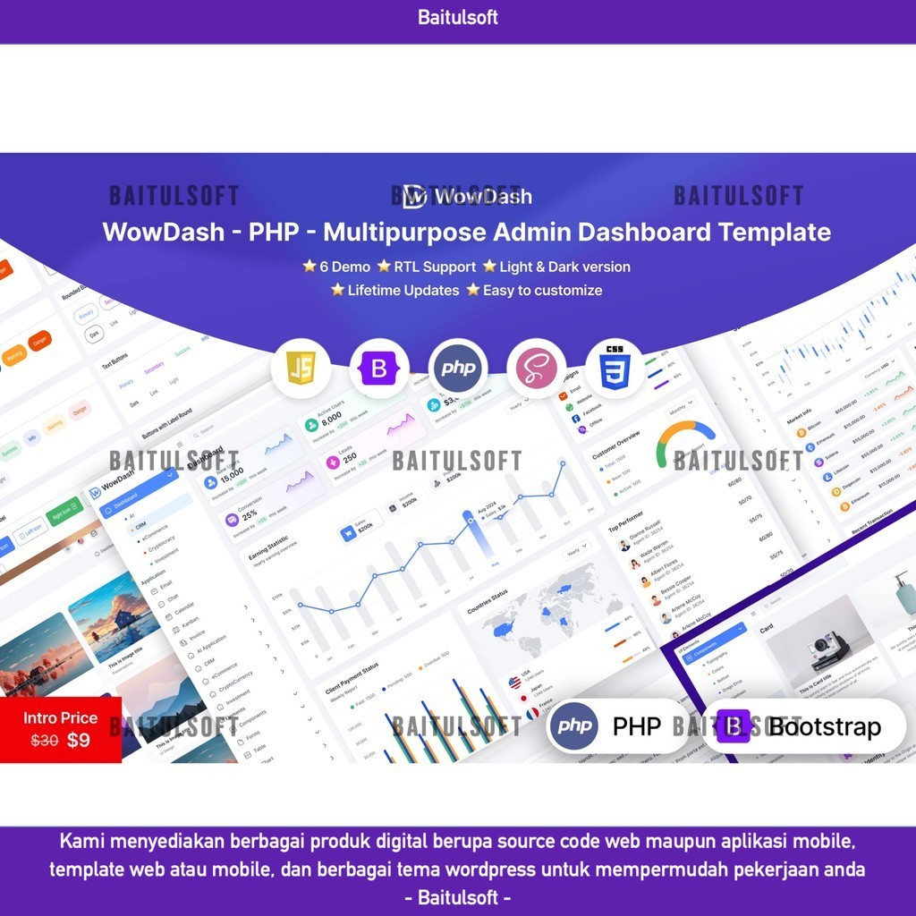 WEB TEMPLATE WOWDASH - PHP - MULTIPURPOSE ADMIN DASHBOARD D2058 BAITULSOFT