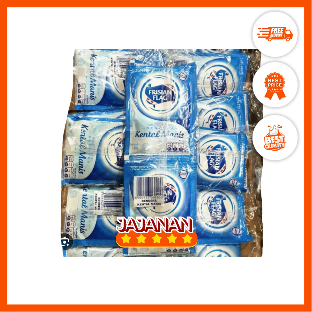 

Susu Bendera Kental Manis Frisian Flag 1 Pack Isi 6 Saset @38gr Jajanan Termurah