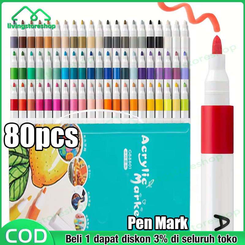 

（COD）Pen Akrilik Marker Warna Cepat Kering Tahan Air / Spidol Acrylic Painter / Menggambar Kreativitas Seni Edukasi Anak