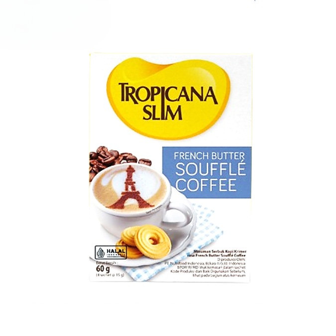

Tropicana Slim French Butter Souffle Coffee Isi 4 Sachet x 15 gr
