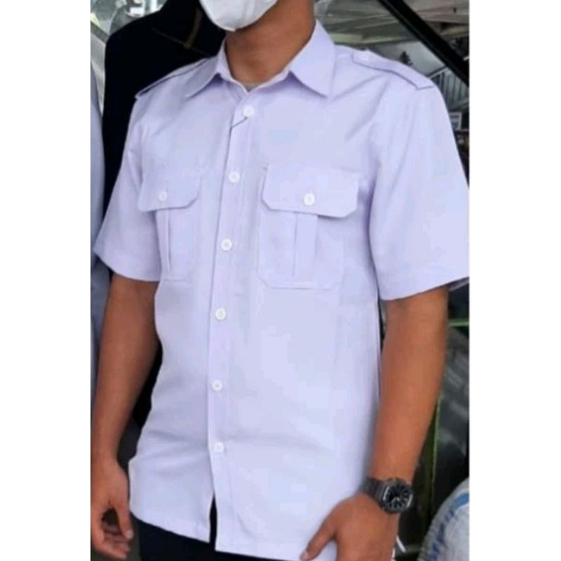 Baju PDL / Kemeja Putih PNS / Kemeja putih ASN / kemeja PDH Putih / Kemeja putih polos Lengan Pendek