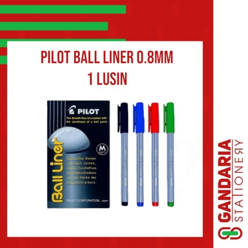 

Pulpen Pilot Balliner Medium 0,8 Biru,hitam