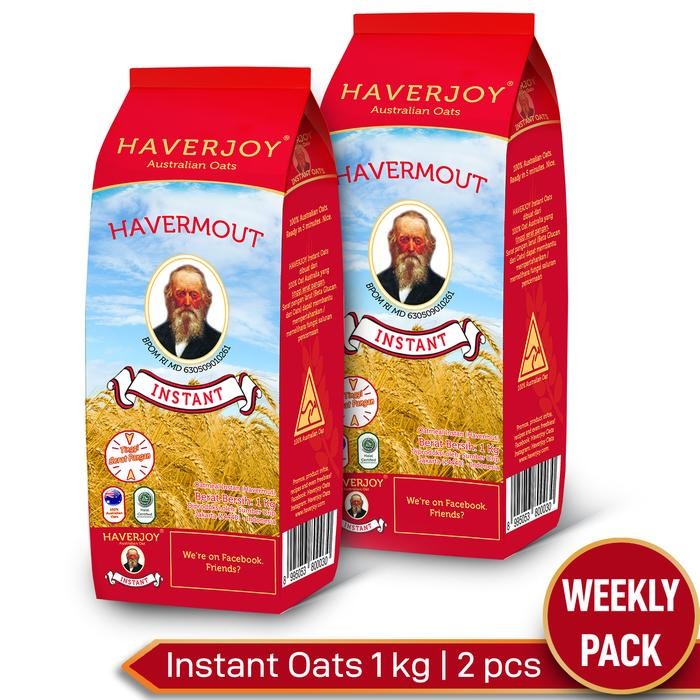 

PROMO!Haverjoy Weekly Pack Instant Oats 1kg - 2 PcsREADY