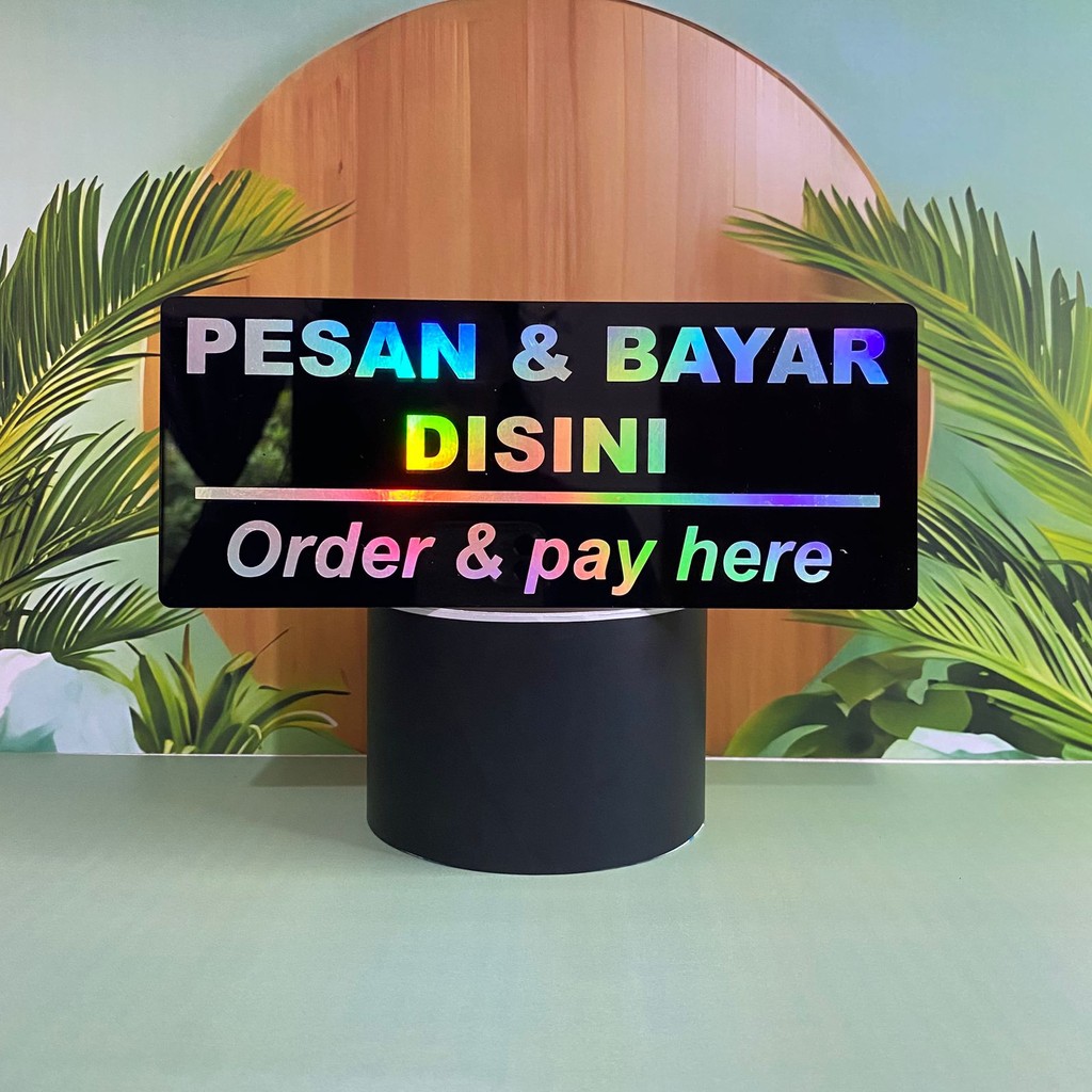 

YS Papan akrilik tulisan KASIR/PESAN & BAYAR DISINI