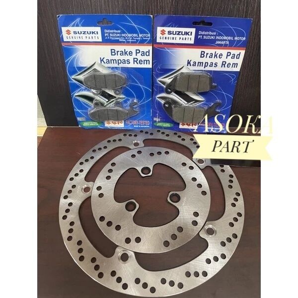 Piringan cakram Depan Belakang Satria Fu 150 Lama Shogun 125sp shogun 125rr + Kampas Rem Depan