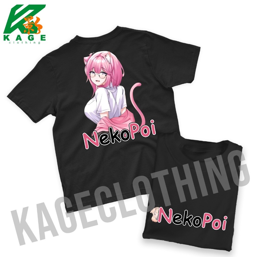 Kaos NEKOPOI Tshirt baju distro cotton combed 24s UNISEX KAOS ANIME WAIFU NEPHI PHELIA