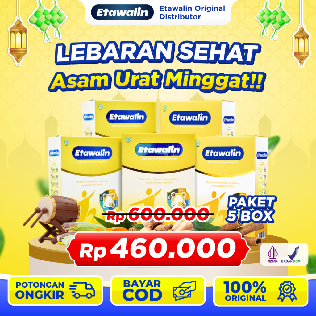 

Etawalin Paket Hemat 5 Box Original Asli 100% Susu Kambing Etawa Ampuh Mengatasi Asam Urat Pegel Linu Nyeri Sendi Masalah Tulang Rematik Kesemutan