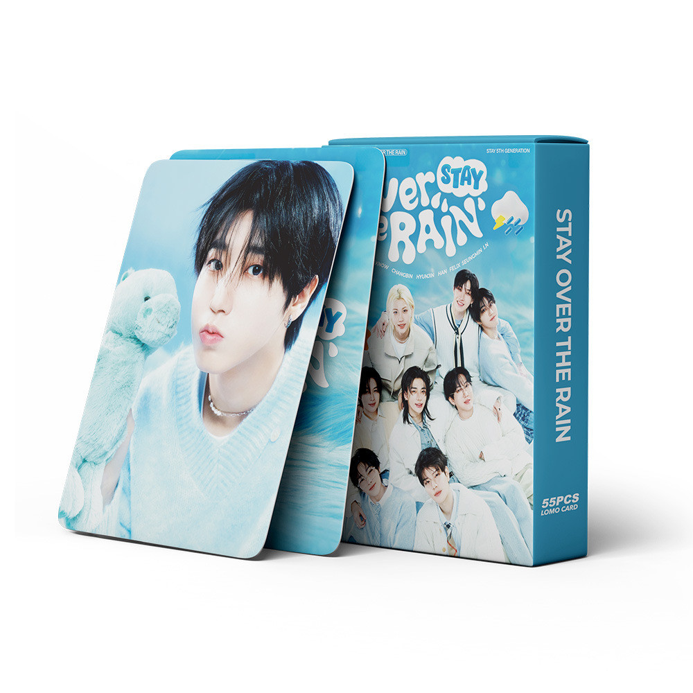 

55pcs/box Kpop Photo album Over The Rain Hyunjin Felix Lee Know Lomo Cards Photocards Fans Collcetion High Quality HD Postcar
