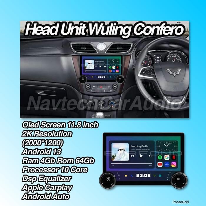 Head unit android 11.5 inch Wuling Confero Qled Screen 2K Resolution