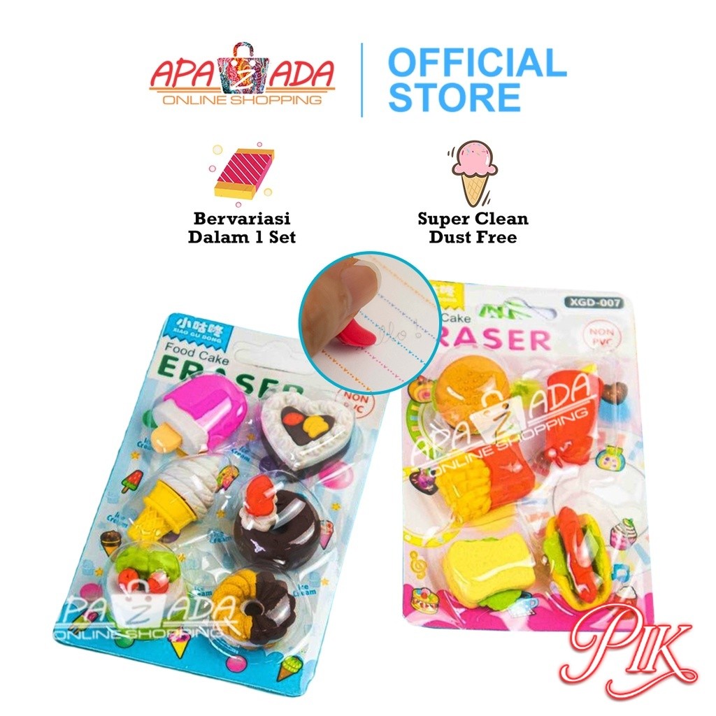 

Apazada Penghapus / Eraser Pensil Motif Lucu Food Cake Fruit Set / Penghapus Stip Kecil / Penghapus Unik Murah XGD