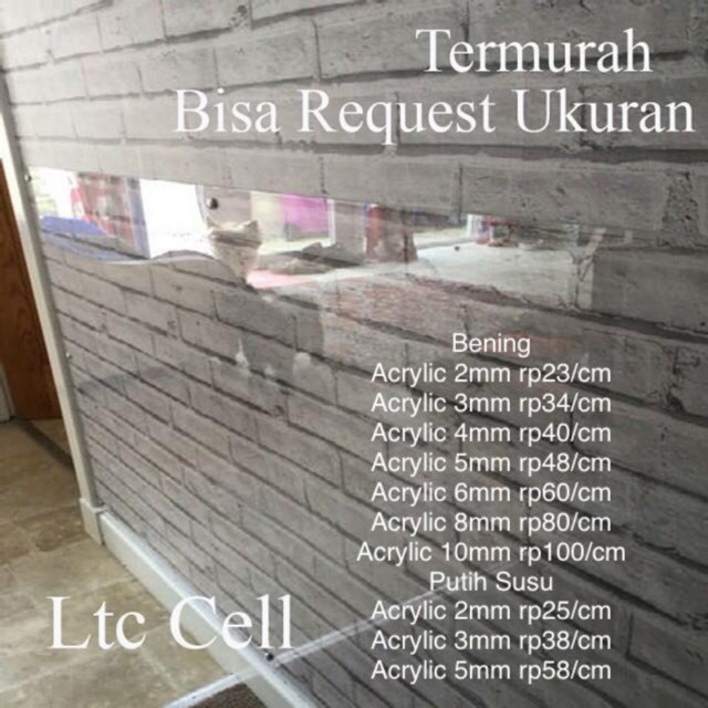 

Acrylic Bening 2mm 100x50cm Akrilik Lembaran Potong Laser
