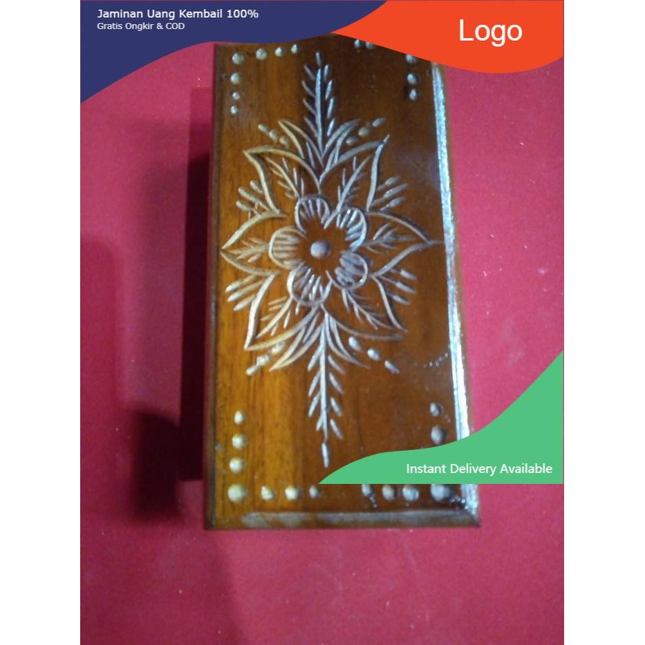 kotak pusaka termurah dari kayu jati ukir bunga sepatu termurah finishingan bk Keris sengkelat majap