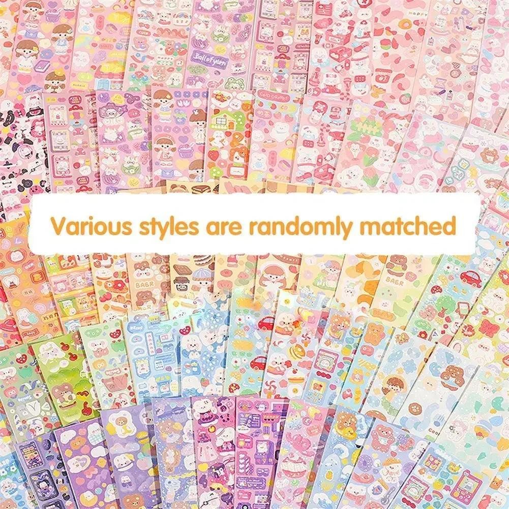 

10/20/30/40/50pcs Random Stickers Pack Kawaii Laser Cute Stickers DIY Korean Stickers Laptop Scrapbook Decal Top Sticker