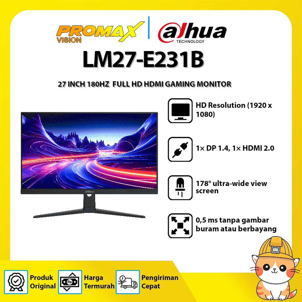 DAHUA LM27-E231B 27 INCH 180HZ  FULL HD HDMI FHD GAMING MONITOR