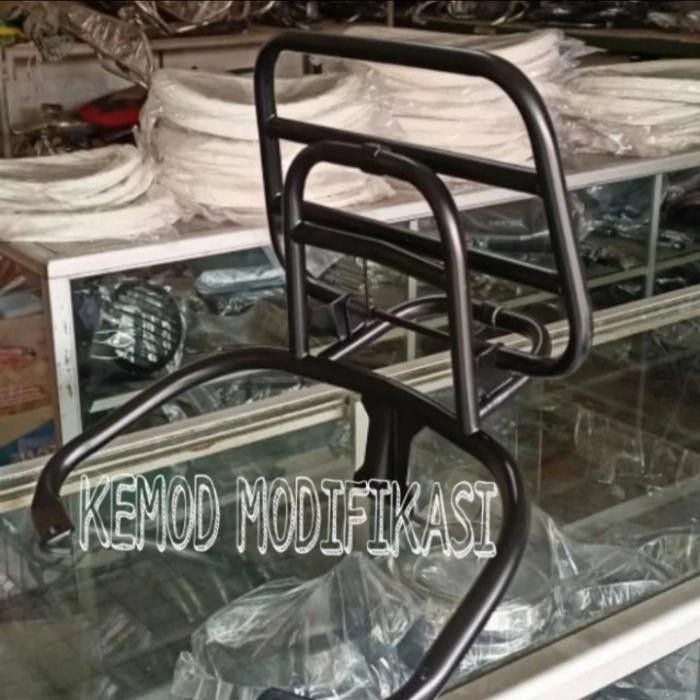 Rak Sandaran Backrack Motor Listrik Exotic Sprinter Prime - hitam polos