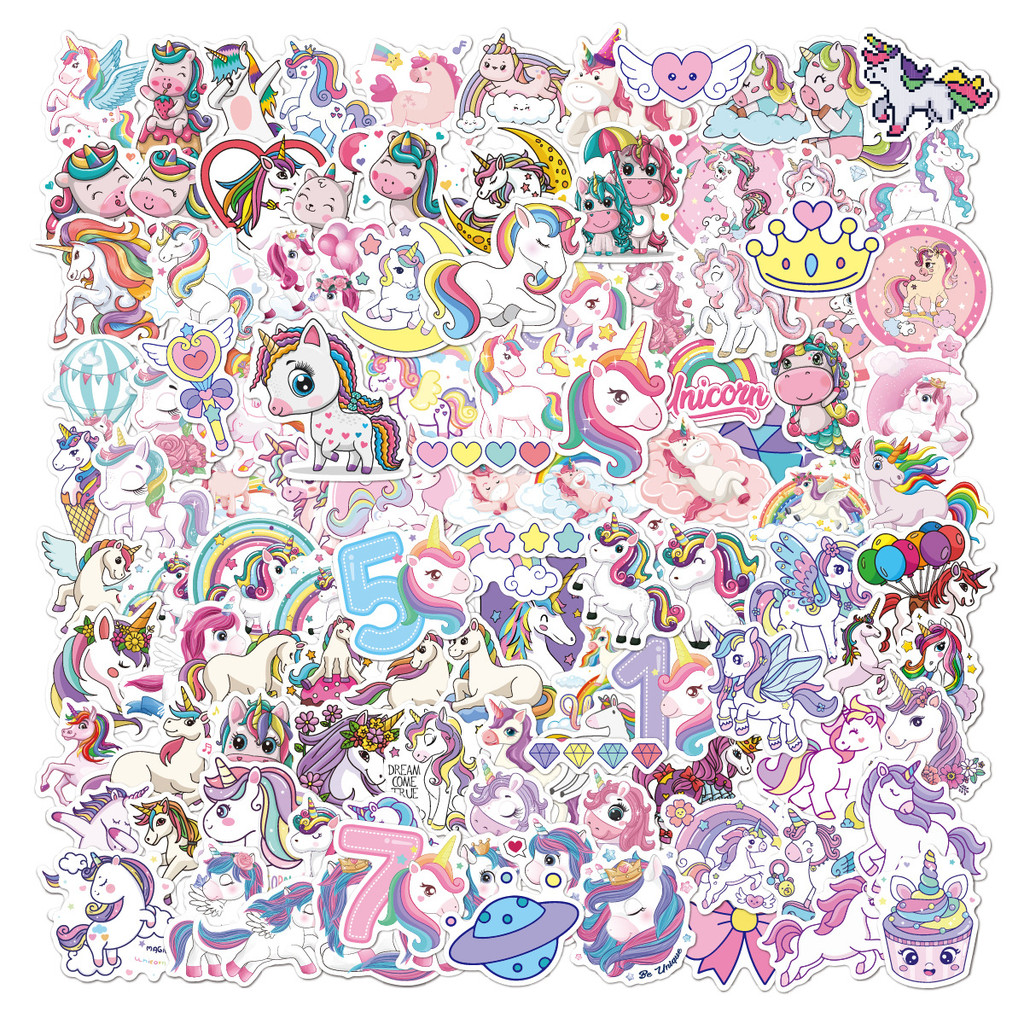 

10/30/50/118PCS Cute Cartoon Unicorn Stickers Graffiti DIY Phone Scrapbook Laptop Luggage Skateboard Funny Sticker Decal Kid Toy