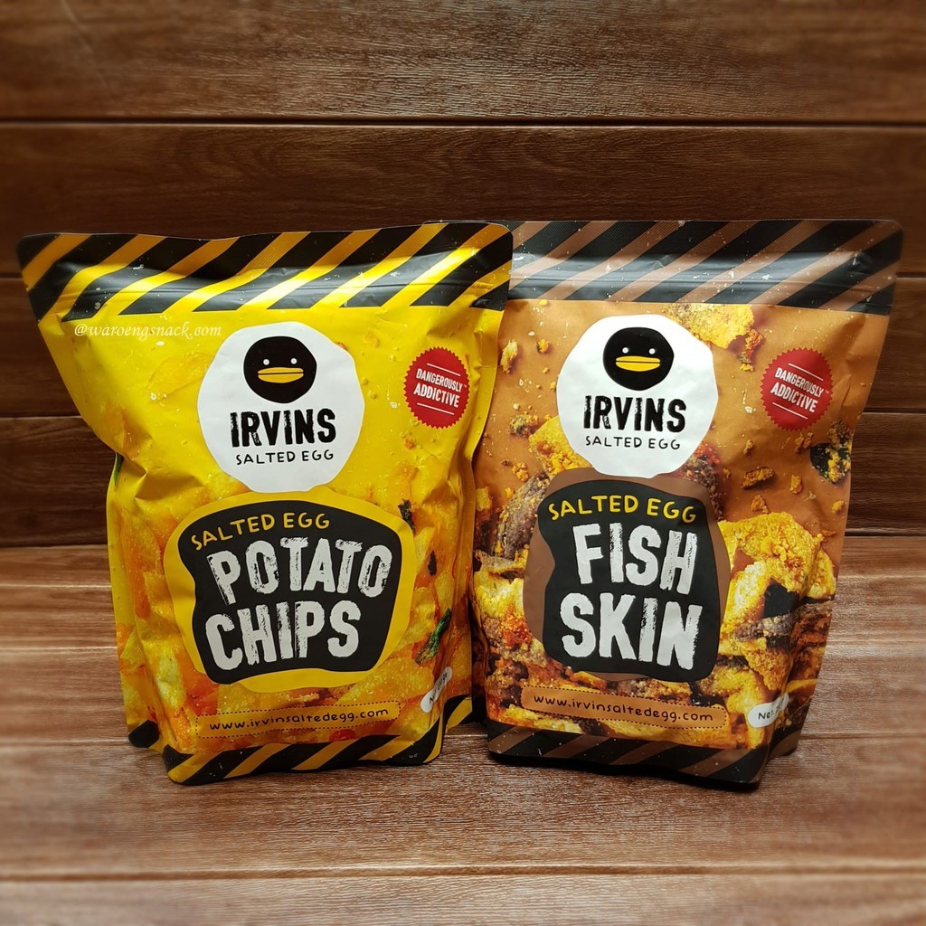 

IRVINS SALTED EGG FISH SKIN AND POTATO 210gr (HALAL)