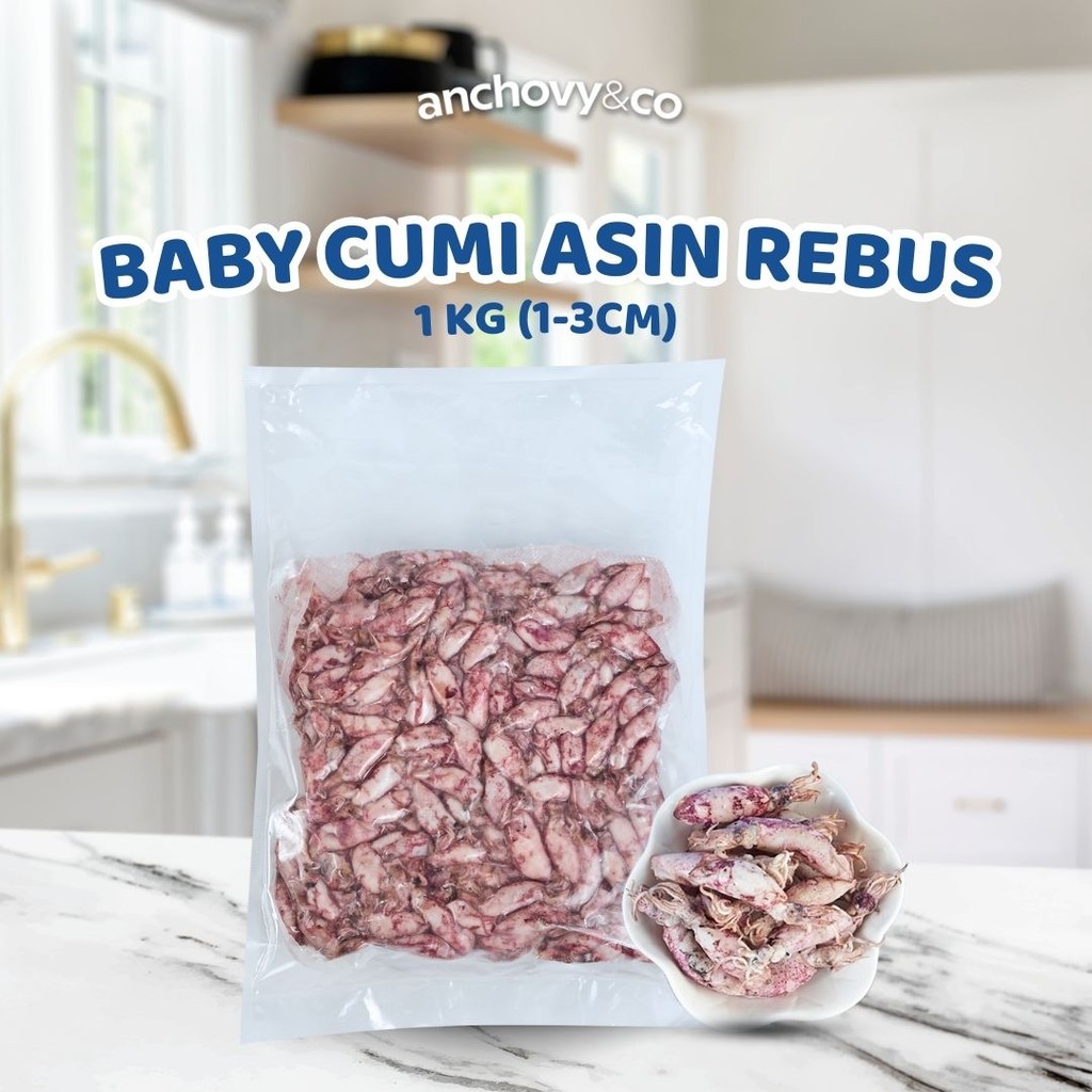 

Baby Cumi Asin Rebus 1-3cm 1kg | Anchovyandco