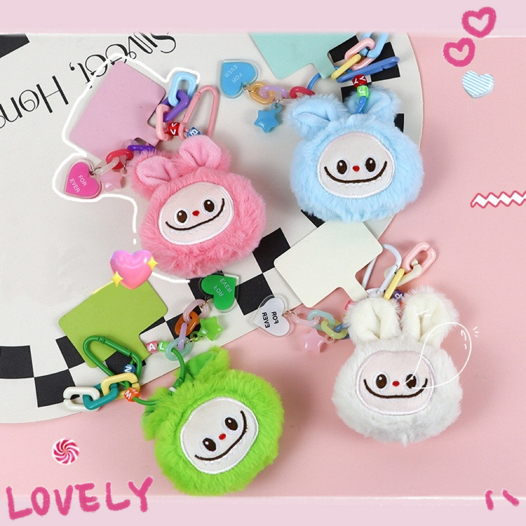 Gantungan kunci hiasan tas boneka mewah cute LABUBU gantungan hp aesthetic hadiah gantungan lucu