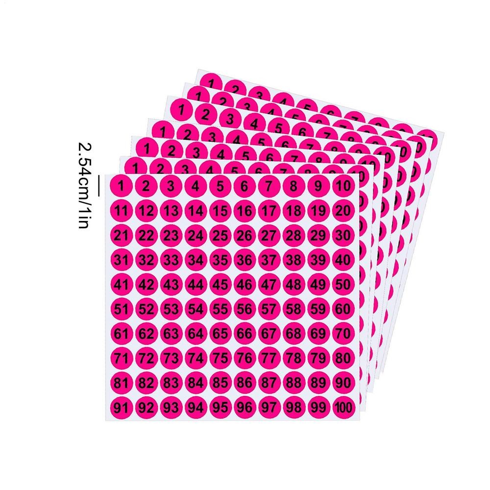 

Small Number Stickers 7X Consecutive Number Stickers 1 Inch Round Adhesive Decal 1 To 100 For Outdoor Indoor Locker Storage