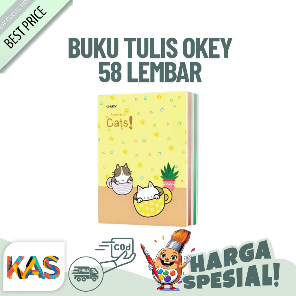 

Buku Tulis Okey 58 Lembar Random cover - Jual (1 Pack = isi 10 Pcs)