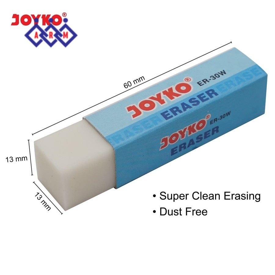 

PENGHAPUS JOYKO PUTIH MEDIUM / SEDANG ( STIP / ERASER ) ER-30W + Best Seller