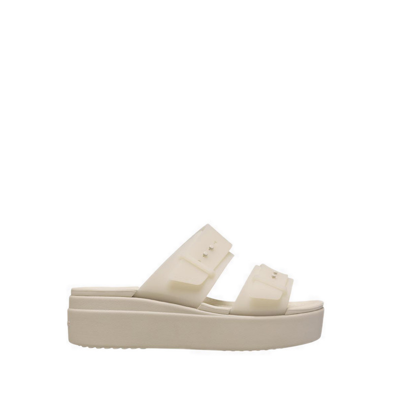 Crocs Brooklyn Buckle Frosted Low Wedge Women Sandal - Sandstone