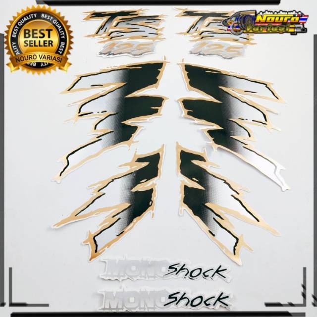 Aksesories motor striping suzuki ts petir ts 125 gold stiker list body standar  berkualitas baik