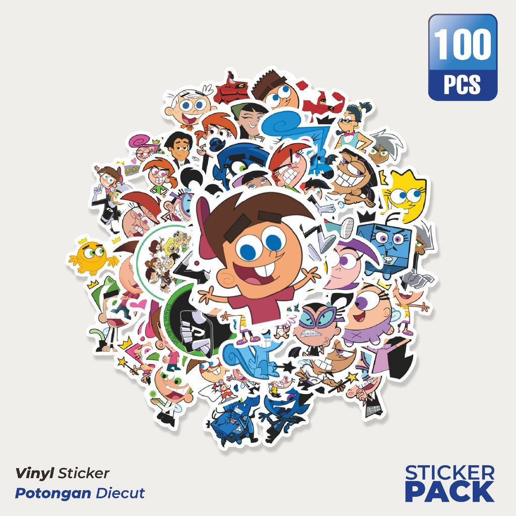 

Stiker Vinyl Kartun The Fairly Oddparents Stiker Waterproof Aesthetic- Untuk Laptop, Motor, dan Helm - Paper Stationery PackOddparents Sticker