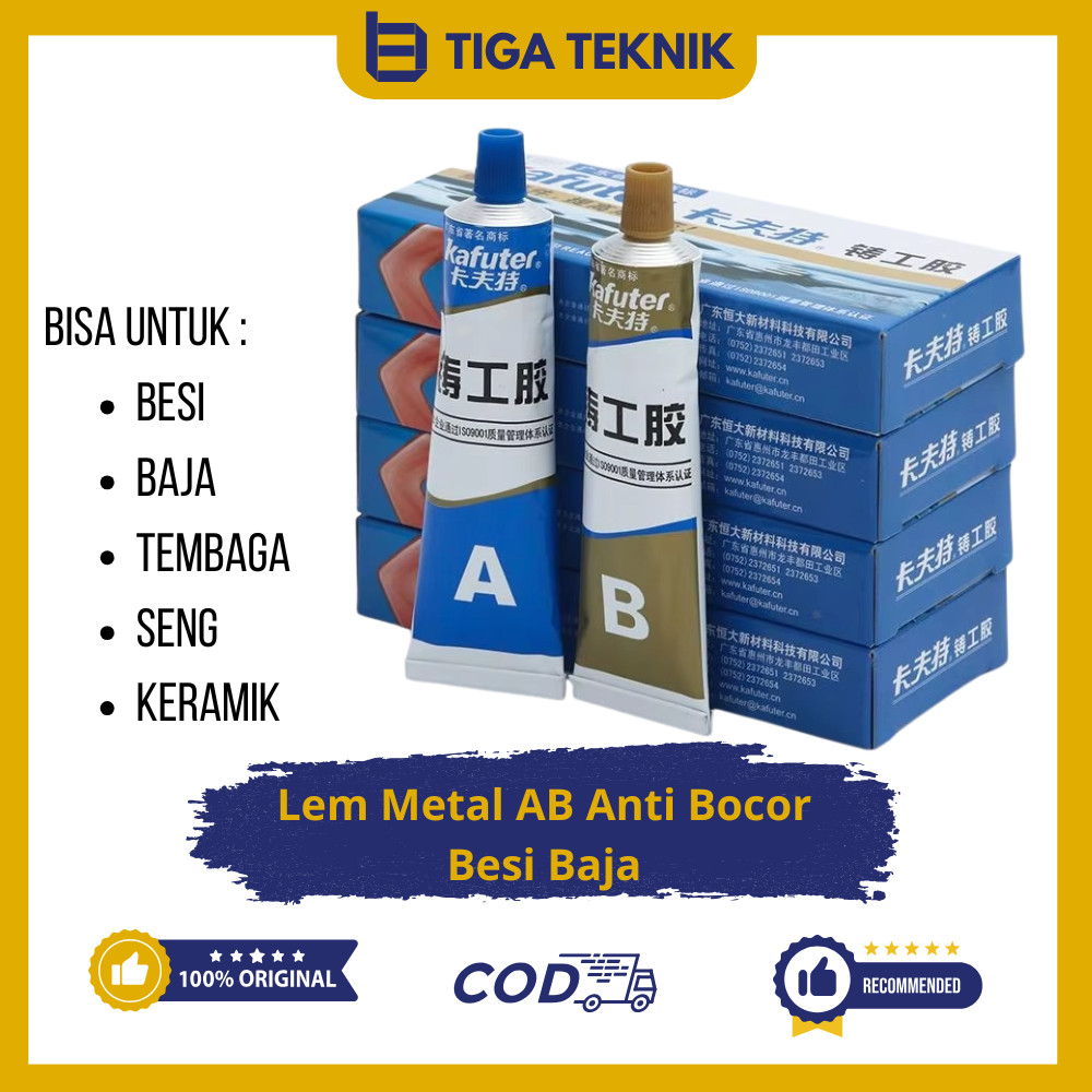 

Lem Metal AB Lem Kuat Anti Bocor Besi Baja Seng Metal Fox Tahan Panas Dingin