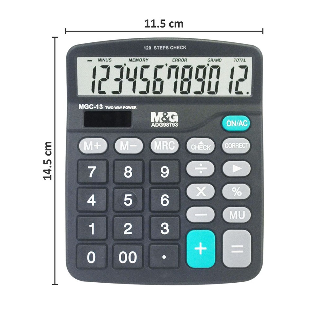 

Kalkulator Step Check 120 Calculator 12 Digit MGC-13 M&G ADG98793
