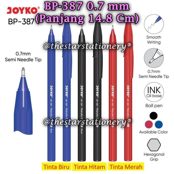 

(1 Biji) GROSIR Bolpen JOYKO BP-387 0.7 mm Haruto Z / Ball Pen Pulpen Pena Joyko BP-387 (1 Biji)