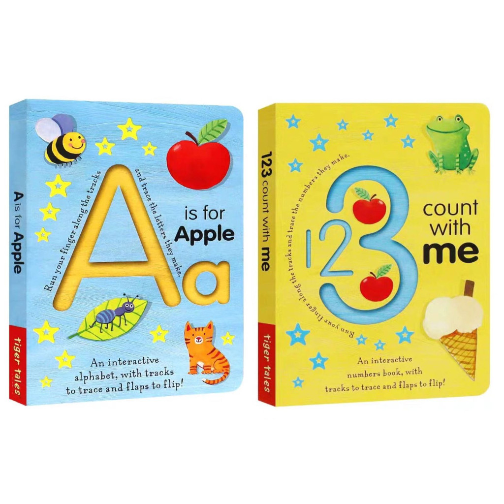 

A is for Apple / 123 Count with me (Smart Kids Trace and Flip) Board book Lift the flap