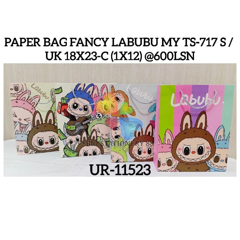 

PAPER BAG KADO SOUVENIR LABUBU TAS KADO MOTIF LABUBU SIMPLE GOODIE BAG