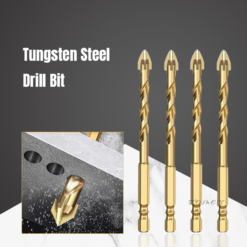 Mata Bor Baja Tungsten Mata Bor Ubin Keramik Beton Mata Bor Silang Kekerasan Tinggi /komey