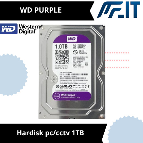 HARDDISK INTERNAL 1TB WD PURPLE HDD PC HARDISK CCTV HDD KOMPUTER HARD DRIVE
