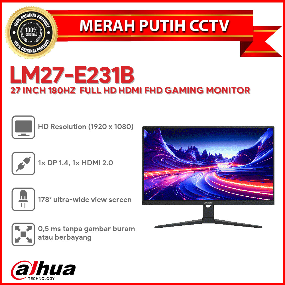 DAHUA LM27-E231B 27 INCH 180HZ  FULL HD HDMI FHD GAMING MONITOR