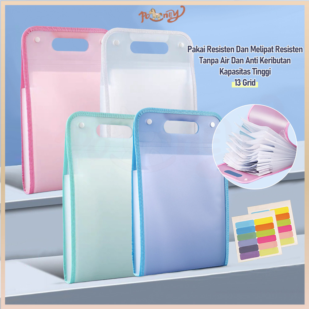 

Poney Tas File Clear Holder Handle 13 Sekat A4 Tas Dokumen Tas File Clear Holder