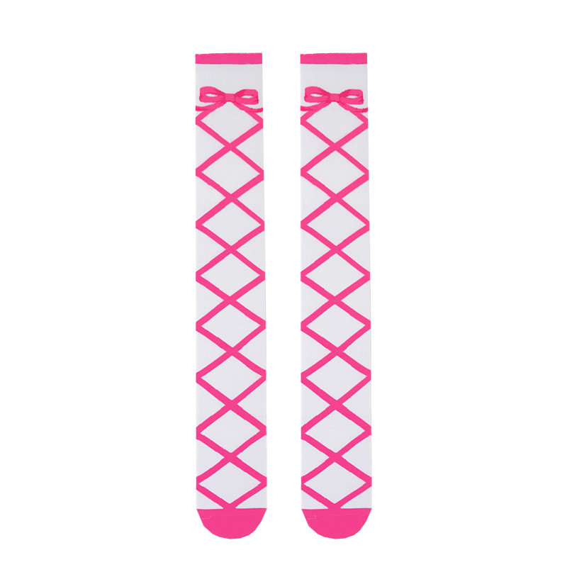 Lolita Socks for Women Spring/Summer Knee Socks Thick Pure Cotton Lolita Tube Socks Japanese Style S