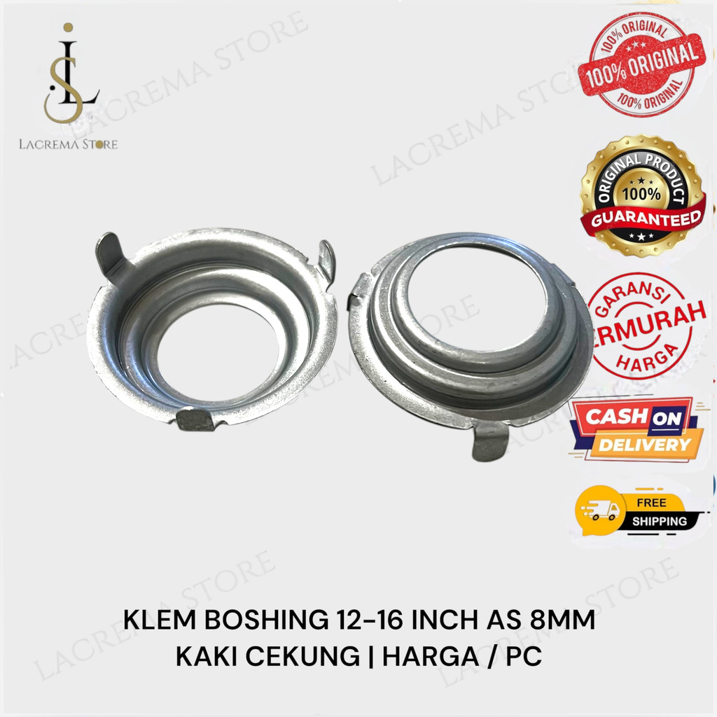 KLEM BOSHING KAKI CEKUNG | KLEM BOSHING KIPAS ANGIN 16 - 18 INCH | KLEM BOSHING AS 8 MM