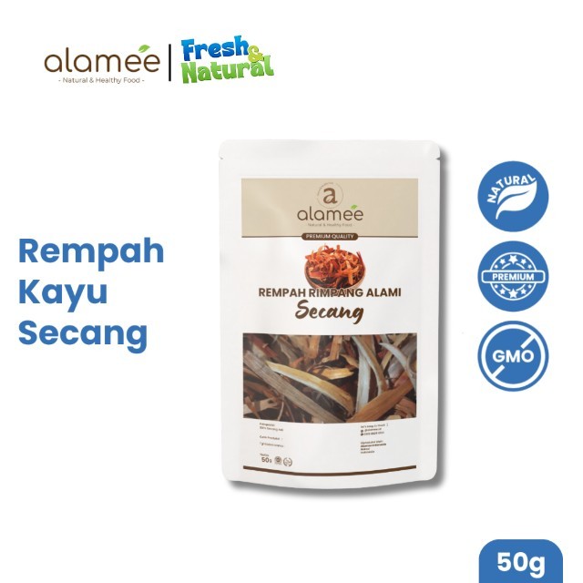 

ALAMEE Kayu Secang Asli Serut Sappan Wood Rempah Rimpang Organik Alami Bumbu Seasoning Masak 50gr fresh and natural