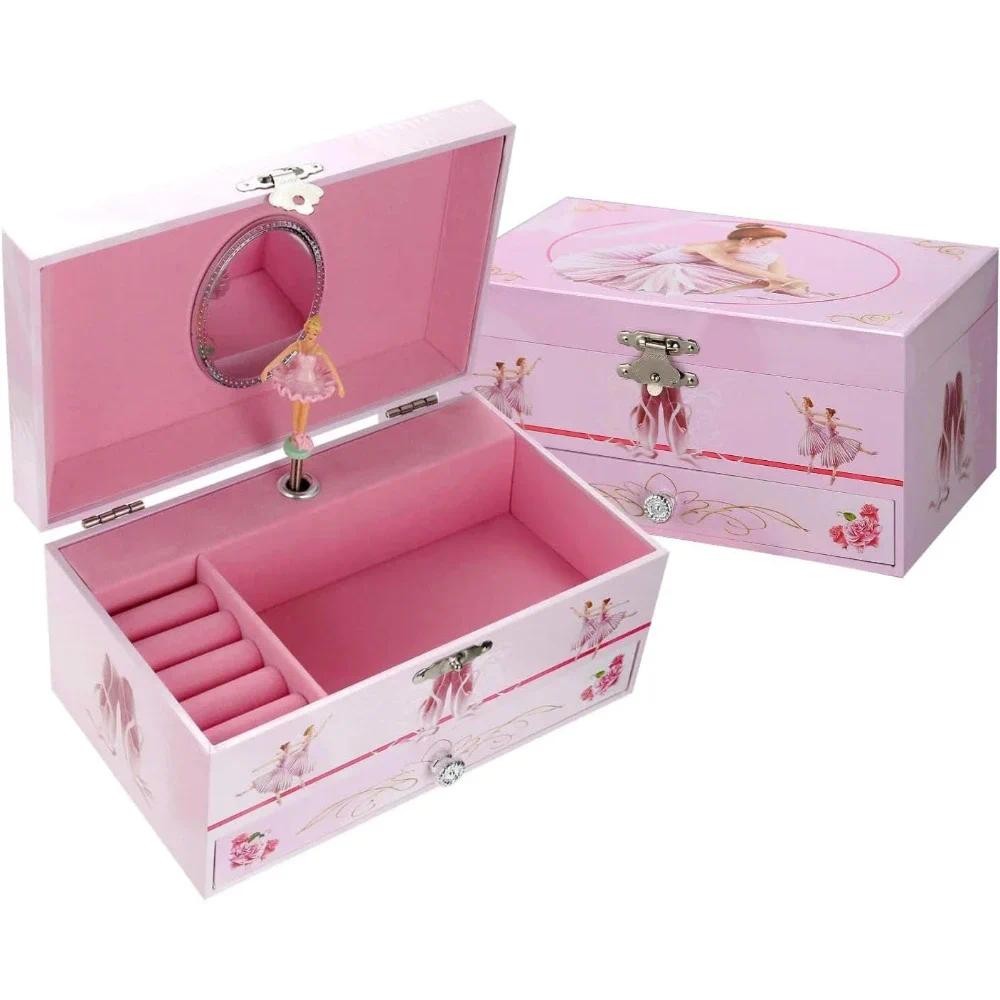 

5/6-inch Dance Ballet Girl Music Box Jewelry Storage Box Birthday Gift Vintage Music Boxes Birthday Party Decorations