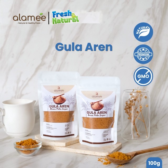 

ALAMEE Gula Aren Bubuk Organik Asli Powder Palm Sugar Premium Semut Natural Organic Organik Pure fresh and natural